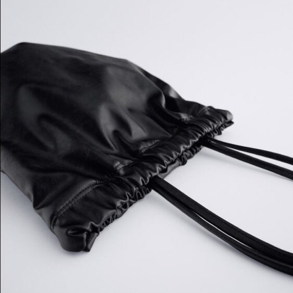 NWT Zara Drawstring Closure Tote Bag - Picture 3 of 10